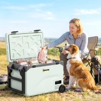 Outsunny Frigider Portabil 42,5L cu Compresor și Control prin Aplicație, -20℃ la 20℃(m-8)