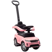 AIYAPLAY Correpasillos 2 en 1 para Niños de 18-36 Meses LAND ROVER DISCOVERY con Almacenaje Mango y Barandilla Extraíbles Rosa(m-1)