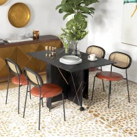 HOMCOM Masă Pliabil Multifuncțional Con Roți E 2 Extensii In Lemn 120x80x73cm(m-2)
