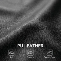 HOMCOM Scaun de birou rabatabil cu suport pentru picioare retractabil, din piele PU, capacitate de 120 kg, negru(m-6)