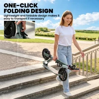 SPORTNOW Foldable Kick Scooter with Height Adjustable Handlebar, One-click Folding Adult Scooters with 200 mm Big Wheels, Silver Tone(m-5)