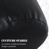 HOMCOM Set Sacco da Boxe per Adulti 120 cm, Sacco per Pugilato da Appendere con Guantoni e Ganci, Allenamento per Kickboxing, Nero Rosso(m-6)