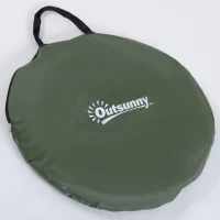 Outsunny Cort de Duș Pop Up Impermeabil din Poliester și Plastic, 100x100x185 cm, Verde Militar(m-8)