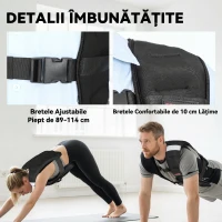 SPORTNOW Vestă cu Greutăți 10 Kg Con Curele Regolabili In Neopren Negru(m-5)