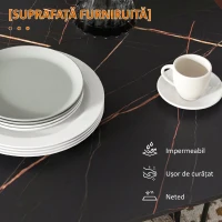 HOMCOM Masă Pliabil Multifuncțional Con Roți E 2 Extensii In Lemn 120x80x73cm(m-4)