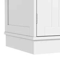 HOMCOM 173 cm Tall Kitchen Cupboard with Charging Station, Pantry Storage Cabinet with Adjustable Shelves and 5 Door Racks(m-10)