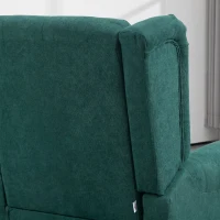 HOMCOM Fotoliu de Salon în Stil Francez cu Șezut Confortabil și Perne, din Poliester, 74x86x102 cm, Verde Închis(m-8)