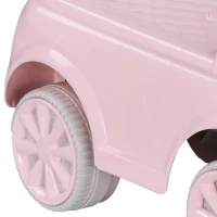 AIYAPLAY Loopauto voor Kinderen, Anti-Kantelbescherming, Toeter, Antislip Zitting, Kunststof, Roze(m-12)