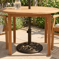 Outsunny Sonnenschirmständer aus Gusseisen 11,5 kg Schirmständer für Sonnenschirm Schirmstangen 38 mm/48 mm rund Sonnenschirmfuß für Garten Terrasse Balkon Bronze Ø45 x 33,5H cm(m-6)