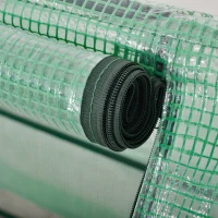 Outsunny Serra per Piante Orto con 2 Coperture in PE e PVC, Struttura in Acciaio - Verde 180x90x90cm(m-15)