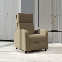 HOMCOM Fotoliu Relax Reclinabil Manual la 160° cu Suport pentru Picioare, Bej(m-9)