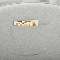 HOMCOM Fauteuil Convertible 1 Place, Fauteuil-Lit Clic-Clac 3 en 1, Dossier Réglable, Tablette Latérale Rabattable, Gris(m-12)