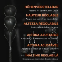 SPORTNOW Punching Ball de Podea cu Bază Reumplută și Ventuze, Înălțime Reglabilă 145-180 cm, Negru(m-5)