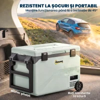 Outsunny Frigider Portabil 42,5L cu Compresor și Control prin Aplicație, -20℃ la 20℃(m-7)