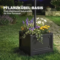 Outsunny Zonneverlichting met bloempotvoet tuinlamp 3-kops lamp waterdicht(m-5)