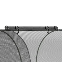 Outsunny 2,49 x 1,2m Tuinnet, Plantenbeschermingstent met Deur, Winddicht Ongediertenet met Stalen Frame, Zwart(m-13)