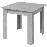 HOMCOM Square Dining Table, Modern Small Dining Table with Faux Cement Effect, Space Saving, Non-slip Foot Pads, Cement Grey(m-11)