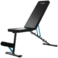 SPORTNOW Hantelbank verstellbar Trainingsbank mit Beinstrecker 7-Fach Rückenlehne, verstellbar Polster 300 kg Last(m-1)