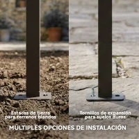 Outsunny Pérgola de Pared de Jardín 3x3 m con Techo Retráctil Protección UPF30+ Drenaje Cenador de Jardín para Exterior Crema(m-7)