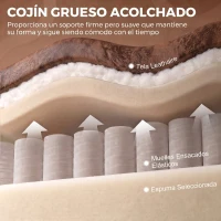 HOMCOM Sillón Relax Reclinable Manual Tapizado en Cuero Sintético Instalación Rápida Reposapiés Acolchado Grueso Marrón(m-5)