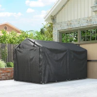 Outsunny Garagenzelt, wasserdicht Zeltgarage mit Tür, UV-beständig 220 x 157 x 165 cm Schwarz(m-8)