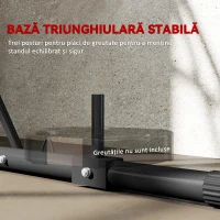 SPORTNOW Suport Reglabil pentru Sacul de Box, Autoportant cu Bază Triunghiulară, 170x90x182-225 cm, Negru(m-6)