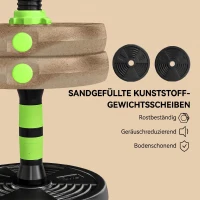 SPORTNOW Hantelset verstellbar 15 KG Kurzhantel Set Kurzhanteln Langhanteln Hanteln Set für Krafttraining(m-7)
