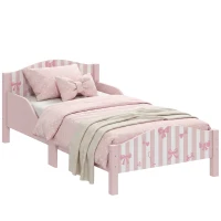 AIYAPLAY Pat Montessori pentru Copii 3-6 Ani Design în Formă de Fundă cu Protecții Anti-cădere, 146 x 76,5 cm, Roz(m-11)