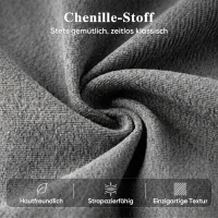 HOMCOM Fernsehsessel Relaxsessel mit Aufstehhilfe für Senioren, Chenille-Optik, mit Fernbedienung und Seitentaschen, Dunkelgrau(m-7)