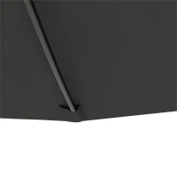 Outsunny Dubbele Zonnescherm, Dubbele Parasol 2,7m voor Tuin en Terras, Gezins, Grijs(m-10)