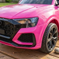 HOMCOM Mașină Electrică pentru Copii Audi RS Q8, 6V, 2 Motoare, Telecomandă, PP, 101x62x51 cm, Roz(m-9)