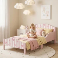 AIYAPLAY Pat Montessori pentru Copii 3-6 Ani Design în Formă de Fundă cu Protecții Anti-cădere, 146 x 76,5 cm, Roz(m-8)