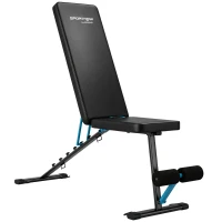 SPORTNOW Hantelbank verstellbar Trainingsbank mit Beinstrecker 7-Fach Rückenlehne, verstellbar Polster 300 kg Last(m-11)