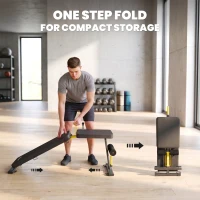 SPORTNOW Adjustable Weight Bench, 300kg Incline Decline Flat Foldable Bench Press with 7 Backrest Positions and Resistance Bands(m-9)