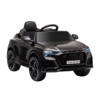 HOMCOM Mașină Electrică pentru Copii Audi RS Q8, 6V, 2 Motoare, Telecomandă, PP, 101x62x51 cm, Negru(m-1)
