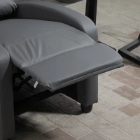 HOMCOM Relaxsessel Fernsehsessel mit Vibrationsmassage, Liegefunktion, 2 Massagepunkte, Fernbedienung, 68 x 88 x 98 cm Grau(m-8)