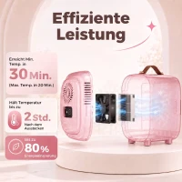 HOMCOM Mini Koelkast Beauty Fridge, 4 L Inhoud, 20,3 x 26,3 x 28 cm, Roze(m-7)