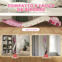 AIYAPLAY Scivolo per Bambini in HDPE con Zona di Ammortizzazione Integrata, per Divani, Letti, Età 18-48 Mesi, Rosa(m-6)