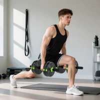 SPORTNOW Hantelset verstellbar 15 KG Kurzhantel Set Kurzhanteln Langhanteln Hanteln Set für Krafttraining(m-8)