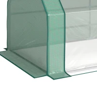 Outsunny Serra per Piante Orto con 2 Coperture in PE e PVC, Struttura in Acciaio - Verde 180x90x90cm(m-14)