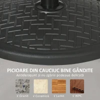 Outsunny Bază pentru umbrelă de 14kg pentru stâlpi cu diametru Ø32-38 mm, din metal și ciment, Ø46 cm, neagră(m-6)