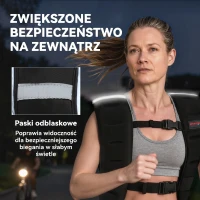 SPORTNOW Vestă cu Greutăți 10 Kg Con Curele Regolabili In Neopren Negru(m-6)