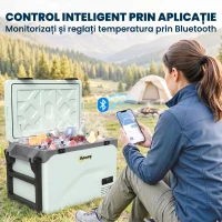 Outsunny Frigider Portabil 42,5L cu Compresor și Control prin Aplicație, -20℃ la 20℃(m-5)