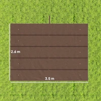 Outsunny Acoperiș pentru pergolă gazebo 4x3 m din poliester respirabil, culoare cafeniu, cu 10 orificii de drenaj(m-3)