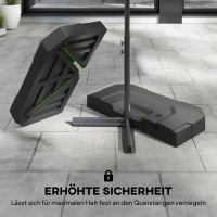 Outsunny 2-delige waterdichte parasolstandaard, vulbaar parasolgewicht voor hangparasol(m-6)