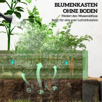 Outsunny Stalen Verhoogd Tuinbed, Open Bodem, Eenvoudige Opbouw, 241L x 90,5B x 30H cm, Groen(m-4)
