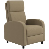 HOMCOM Fotoliu Relax Reclinabil Manual la 160° cu Suport pentru Picioare, Bej(m-12)