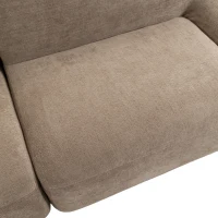 HOMCOM Sofá 3 Plazas en Chenilla 244 cm, Sofá de Salón Moderno, Asiento y Reposabrazos Amplios, Muelles Ensacados, Marrón Claro(m-10)