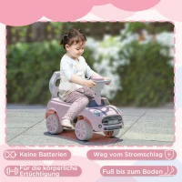 AIYAPLAY Loopauto voor Kinderen, Anti-Kantelbescherming, Toeter, Antislip Zitting, Kunststof, Roze(m-6)