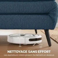 HOMCOM Canapé Convertible 2 Places, Canapé-Lit Clic-Clac 3 en 1 avec Dossier Réglable, Oreiller, Assise Large, Bleu(m-7)